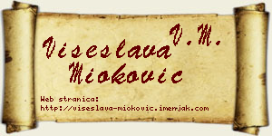 Višeslava Mioković vizit kartica